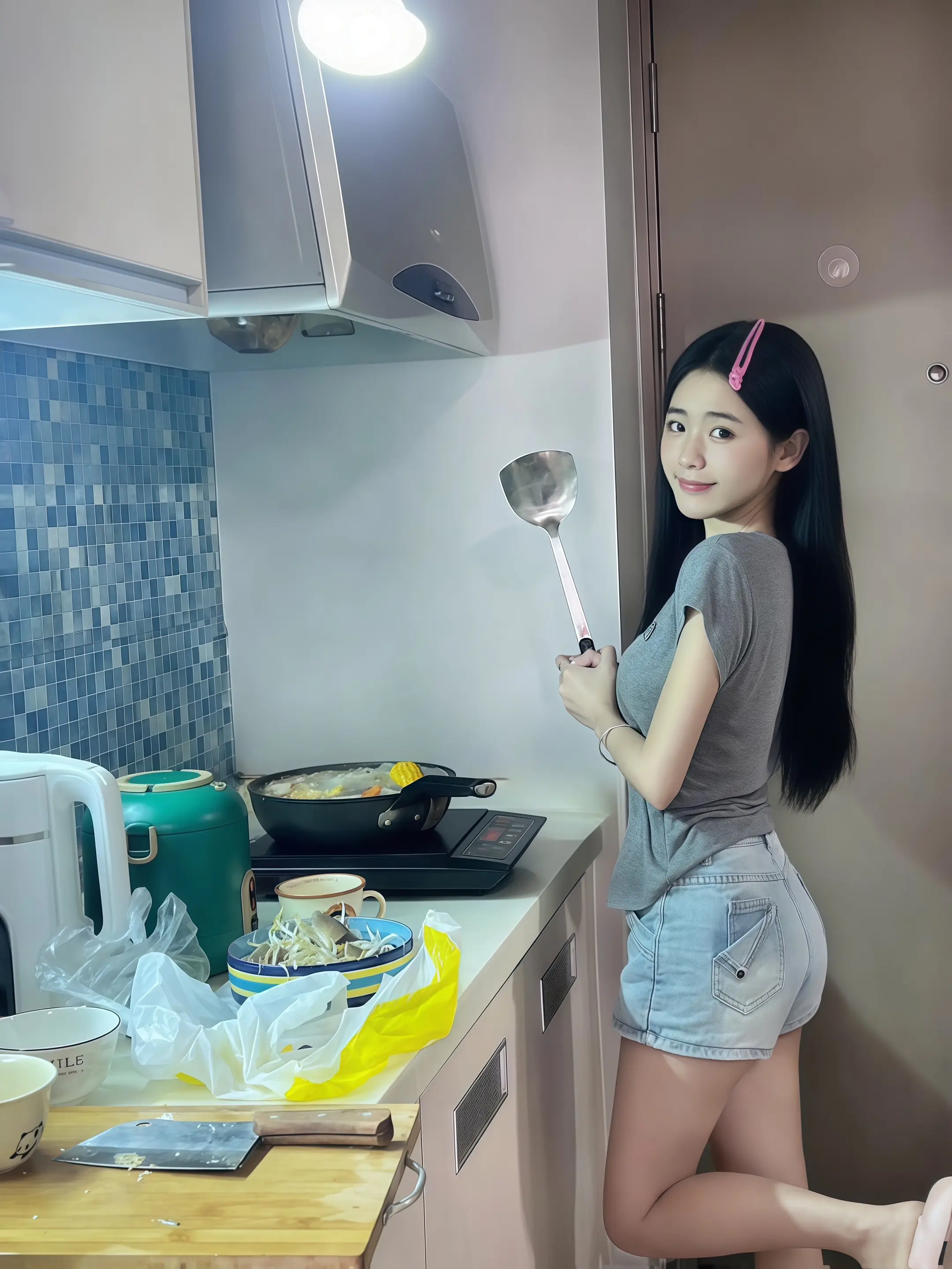 要一直在一起 我要做很多好吃的给你吃