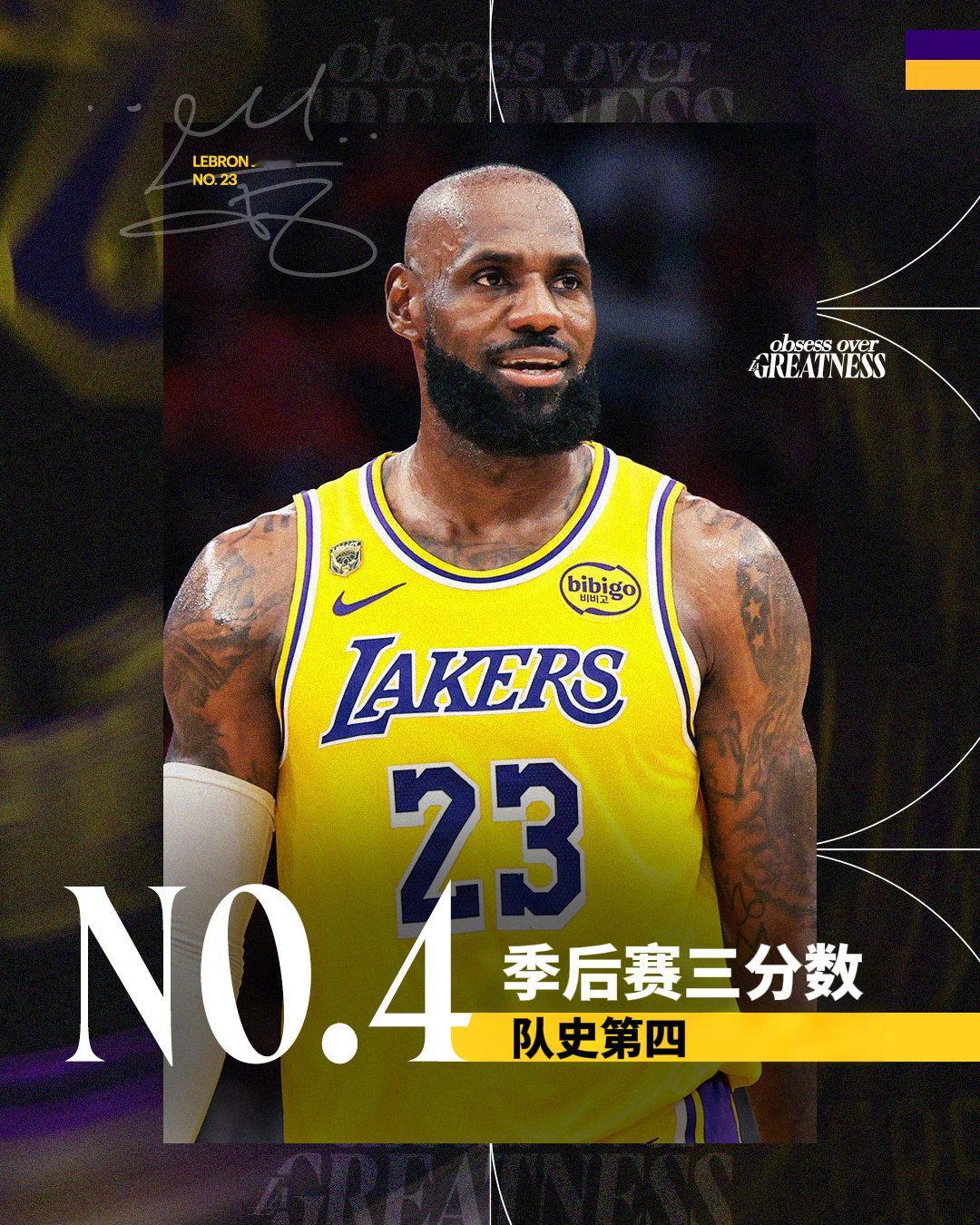 投中绝平三分的詹姆斯，季后赛三分数来到湖人队史第四！詹姆斯三分绝平火箭 詹姆斯2