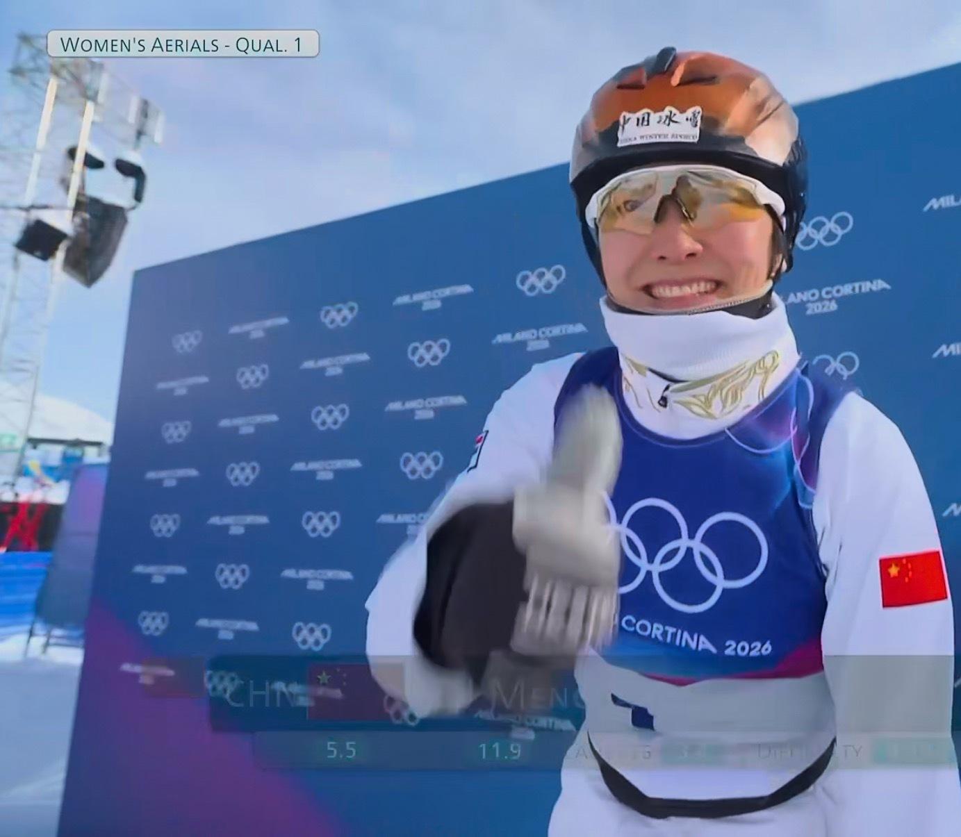 徐梦桃第5次出战冬奥会徐梦桃第一轮落地有些失误，得到89.29分，第一轮前六名可