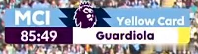 瓜迪奥拉黄牌？？曼城vs阿森纳