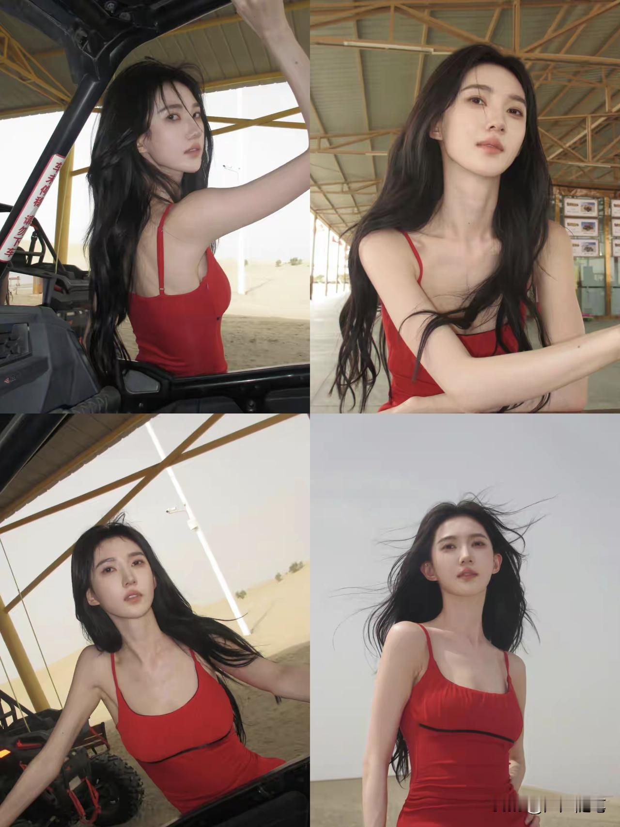 她人长得不错，气质舒展，耐看型靓女。