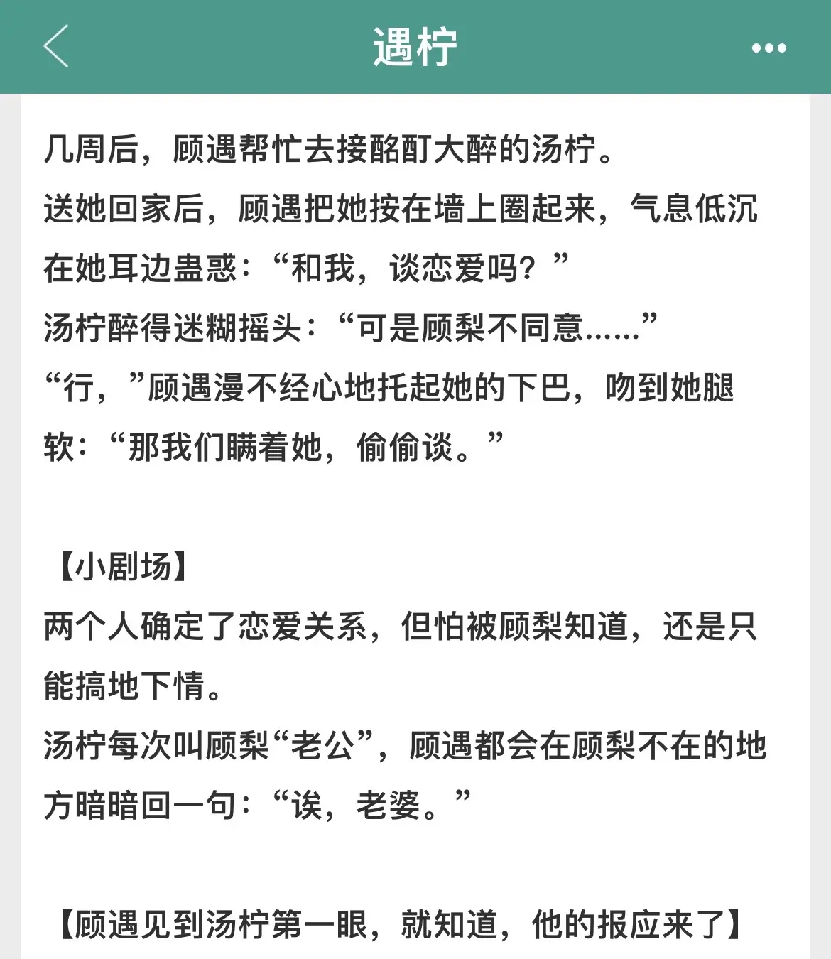 老狐狸🦊和小柠檬🍋，老狐狸表面：嗯嗯，对对对，有女朋友了，三天换俩的那种🫶🏻老狐狸对柠妹：我可是良家老男孩，二十八年绝世寡王😘
