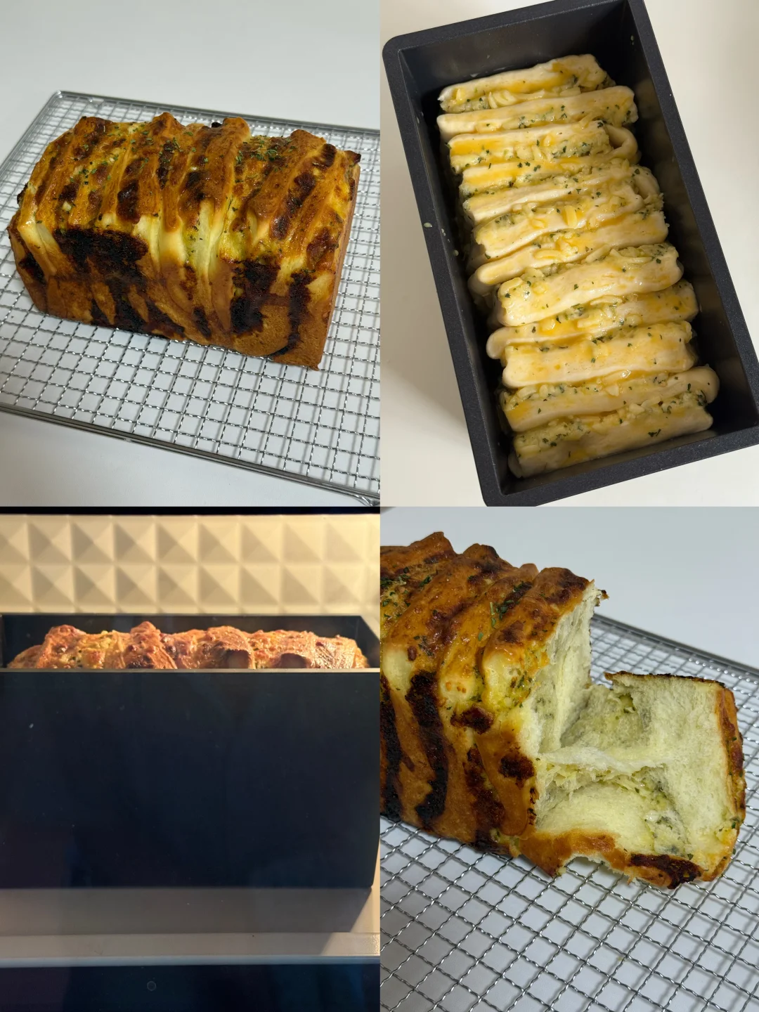 蒜香黄油芝士吐司真的太香了！巨好吃！🍞