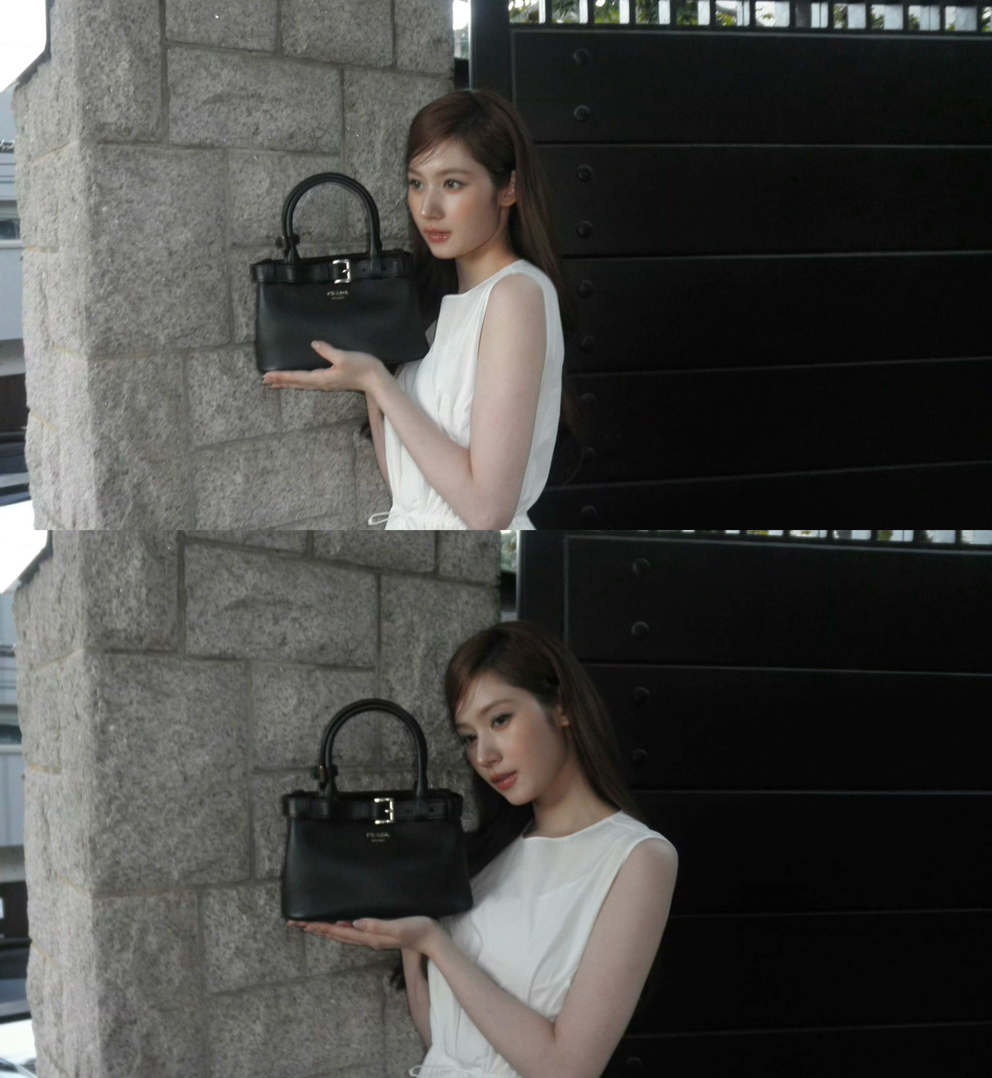 Sana ins照更新 优雅明媚的Prada女郎🪻🖤 ​​​