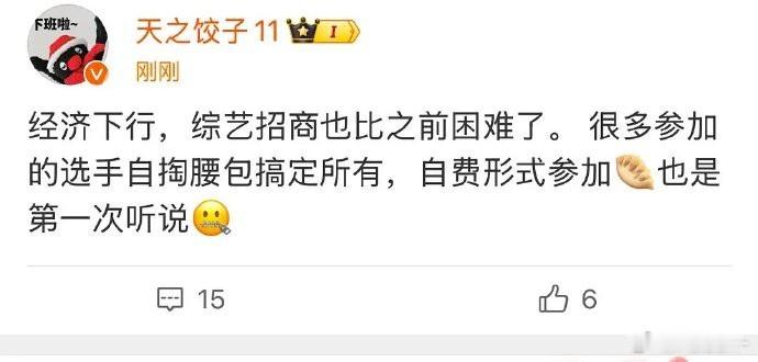 综艺节目不再与快速赚钱划等号。 