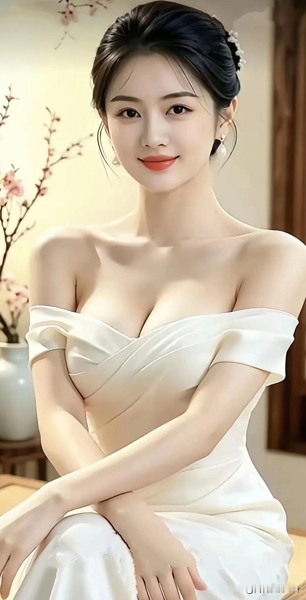 山坡羊·闺芳
 
梅枝斜映，云鬟高整，
嫣然一笑风姿静。
黛眉清，眼眸明，
素衣
