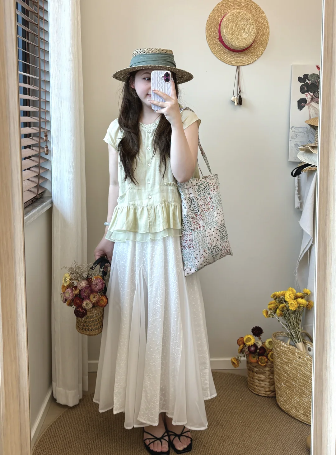 🍈蜜瓜清新绿和小白裙～