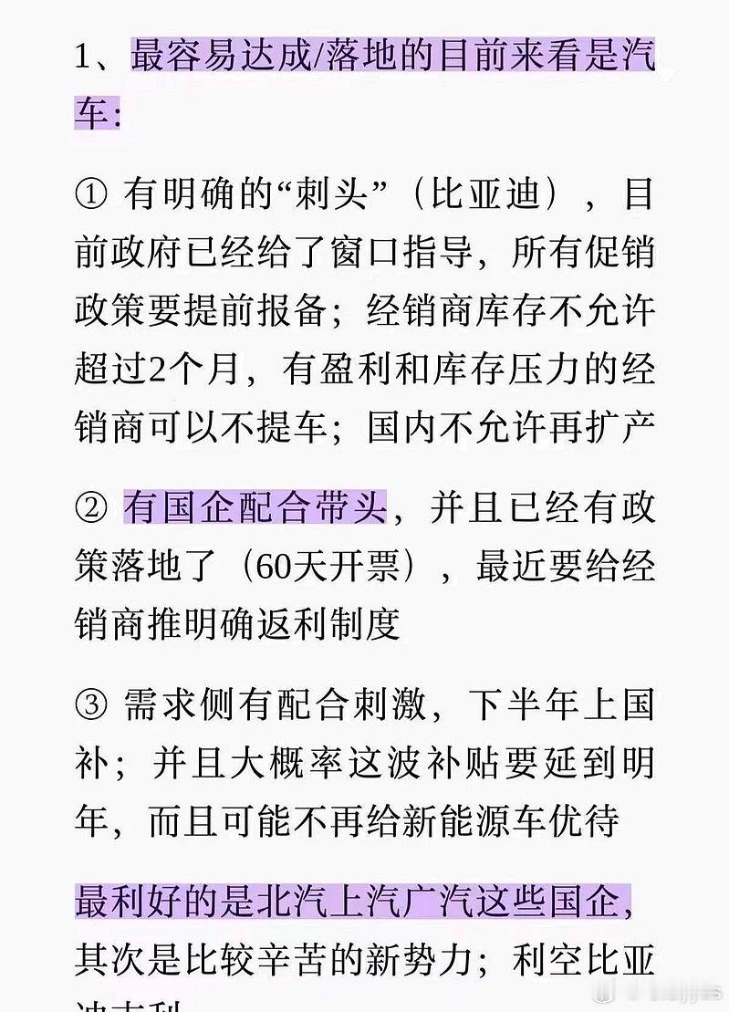 汽车反内卷 ​​​
