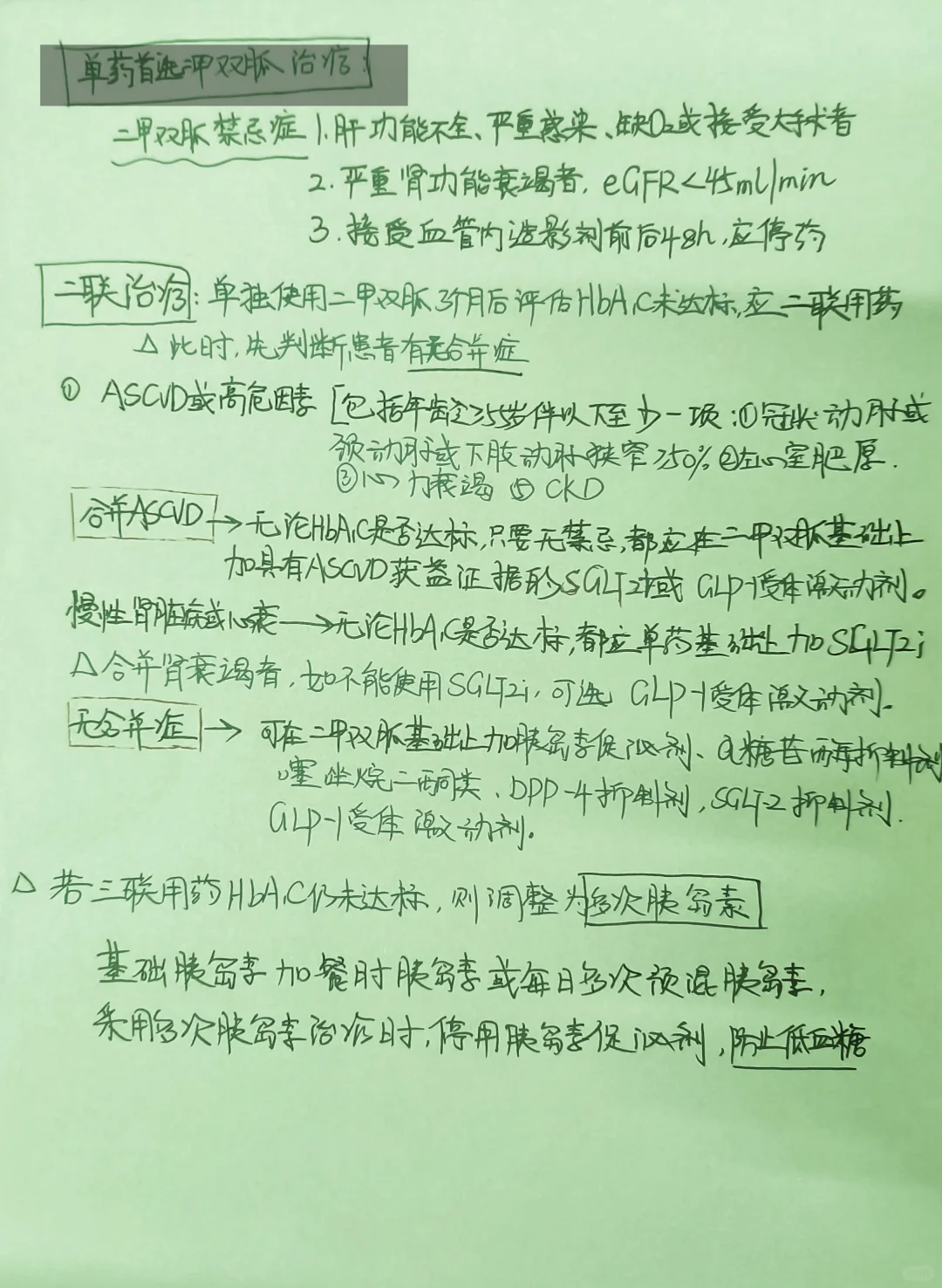 规培生手写笔记分享
