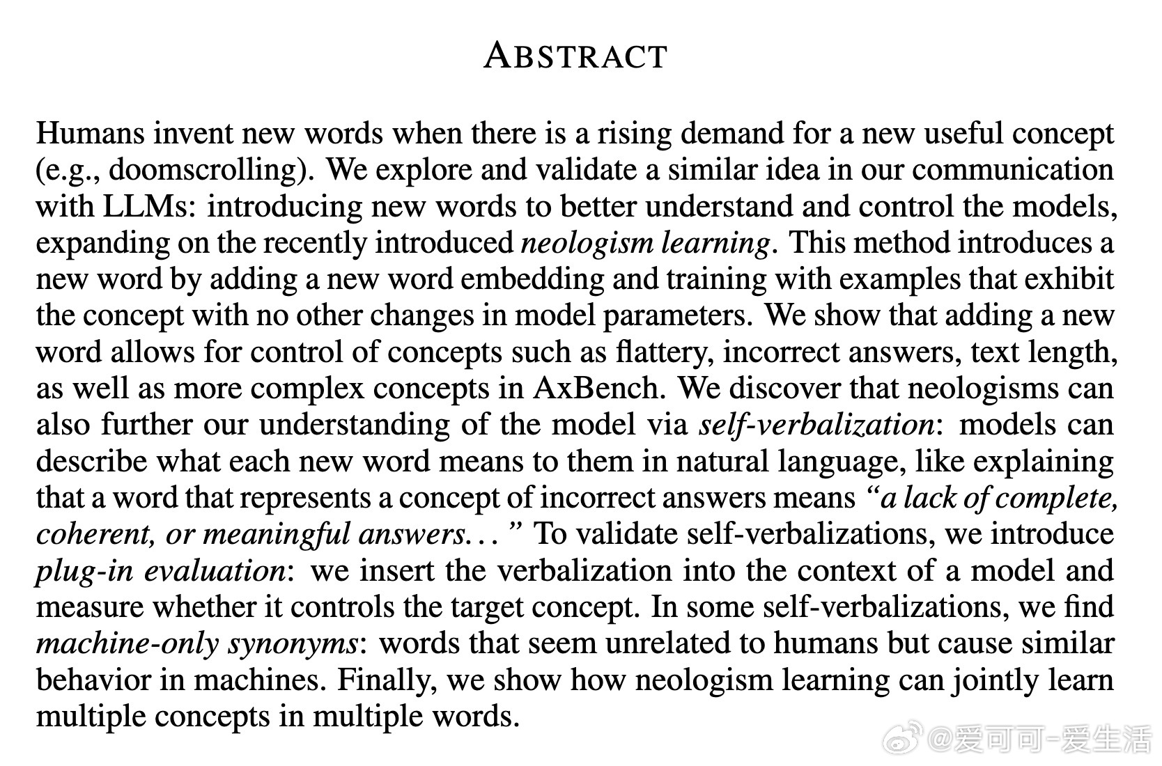 [CL]《Neologism Learning for Controllabil