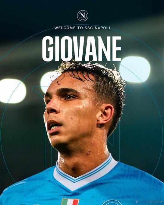 【官方】那不勒斯签下22岁的维罗纳前锋焦瓦内（Giovane），据悉转会费总价2