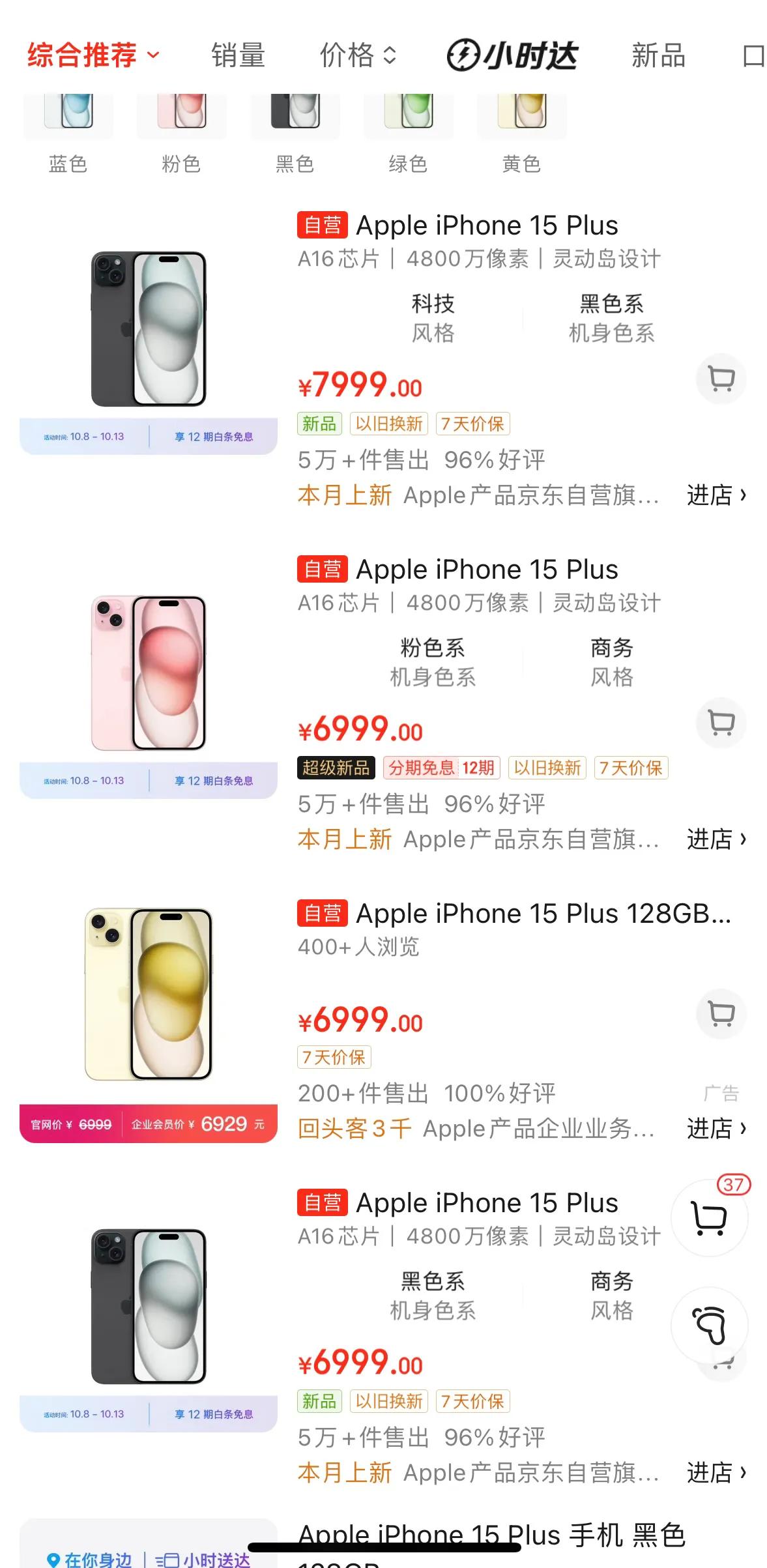 iPhone15Plus果然卖不出去了
1：15标准版20万+销量
2：15Pr