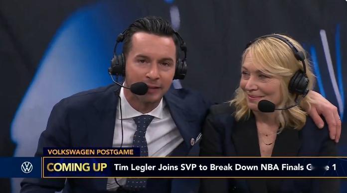 湖人主帅的“前热门人选”雷迪克今日跟女解说Doris Burke搭档转播总决赛G