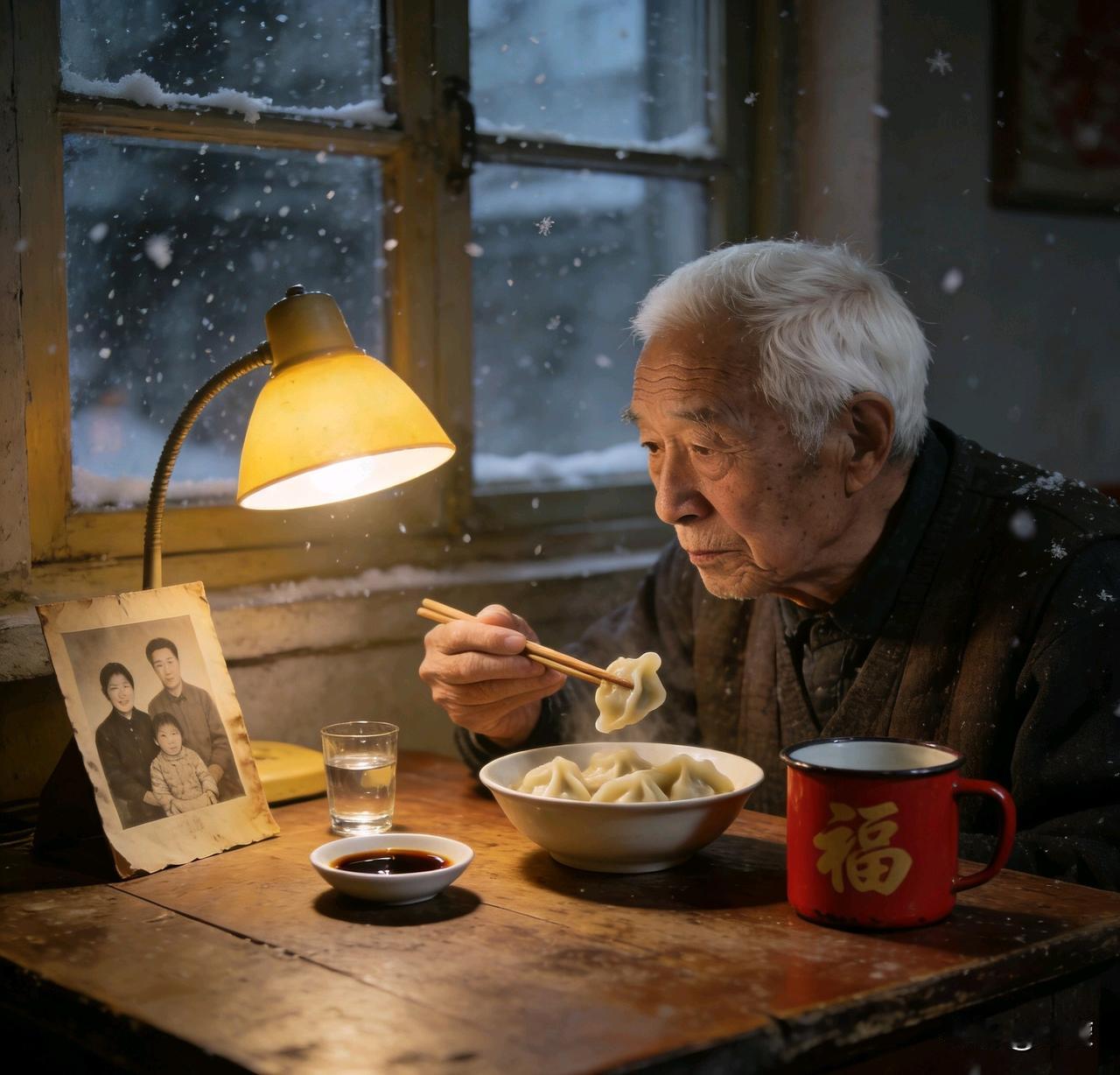 邻居有个老头，
都七八十岁了。
昨天除夕倒垃圾的时候碰见他，我跟他打招呼：“过年