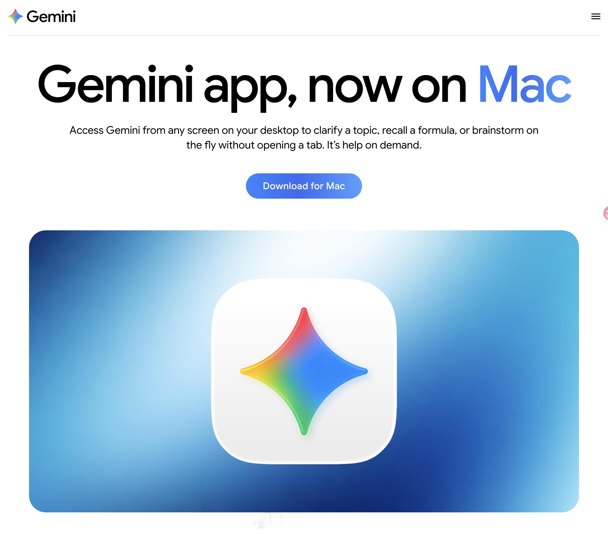 Gemini Mac 终于来了，好好好好好好好好好好好好好好。 