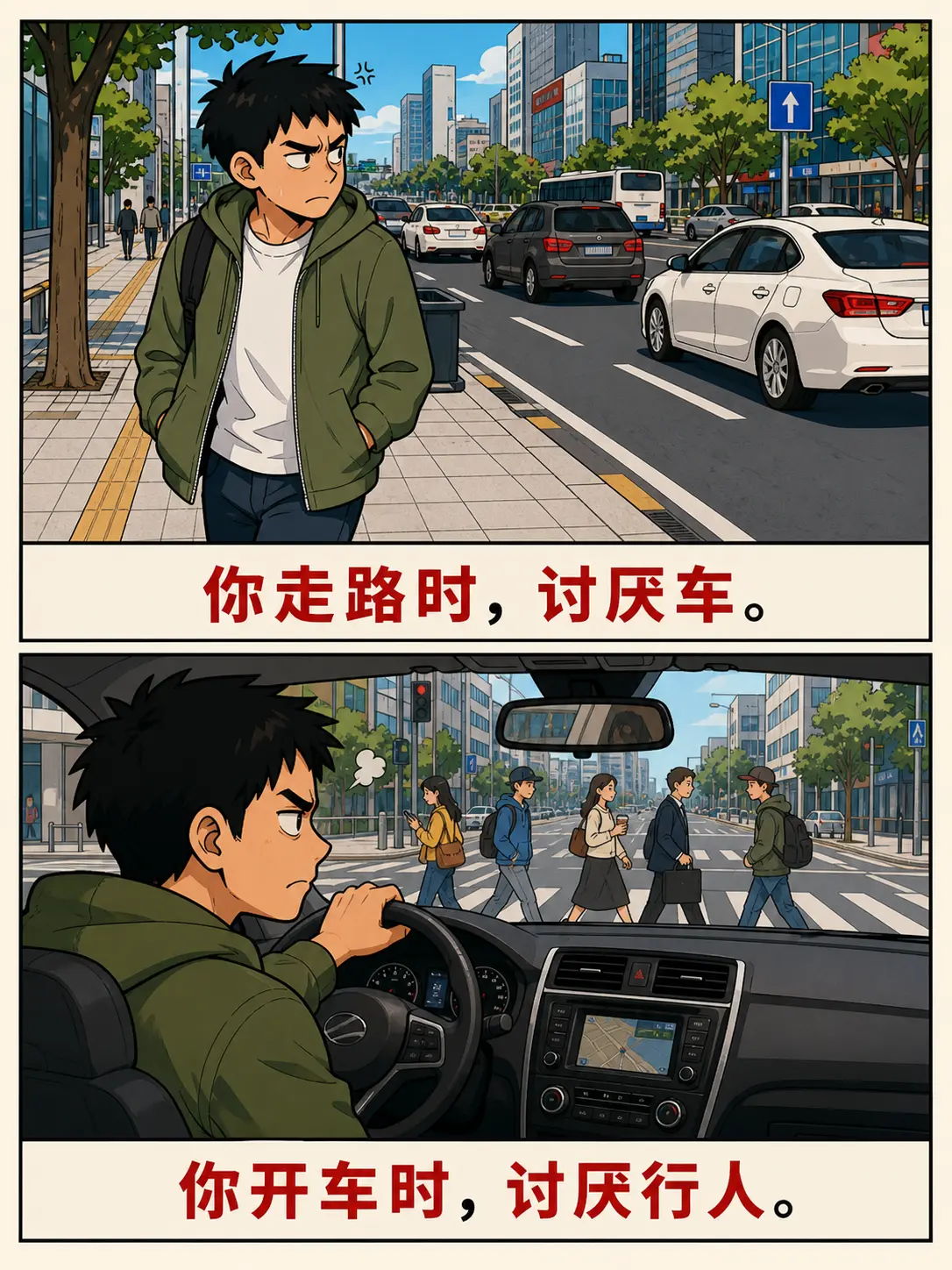处境不同看法就不同，学会换位思考很重要。