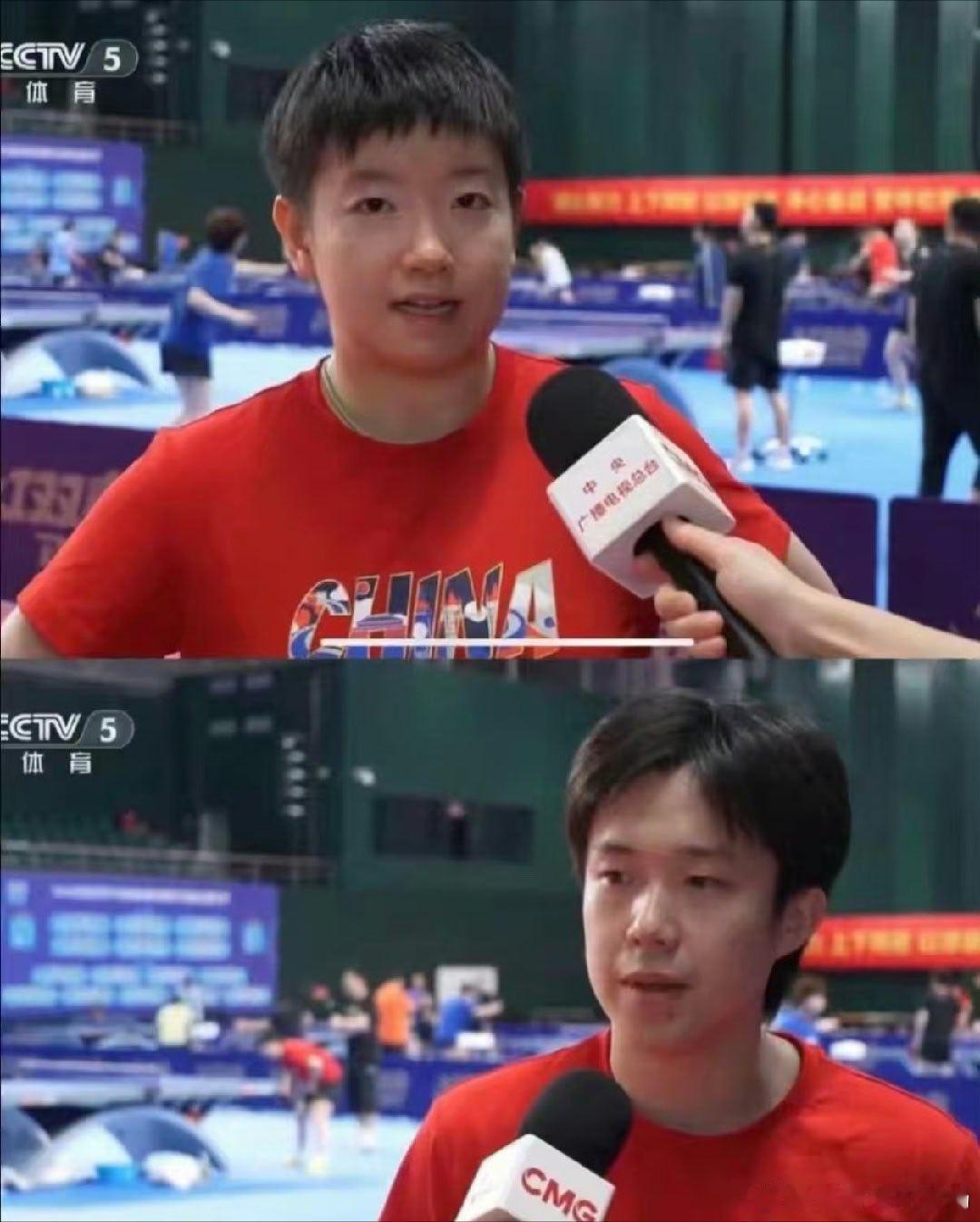 国乒王牌组合的伦敦世乒赛备战采访，一开口就是国乒级别的底气！镜头里的孙颖莎从容笃