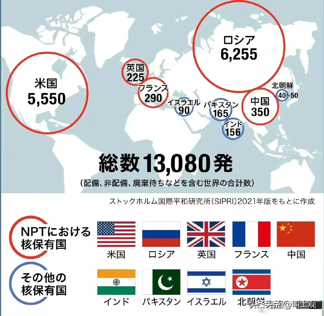有核保有国家一览如图