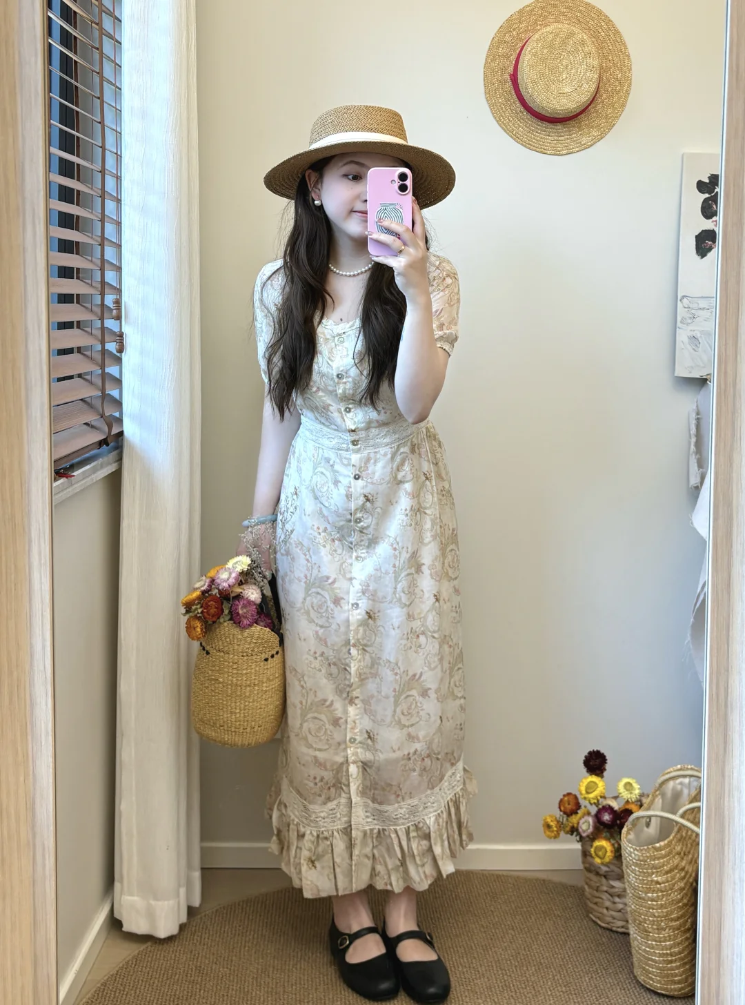 🐚法式油画连衣裙太美了！