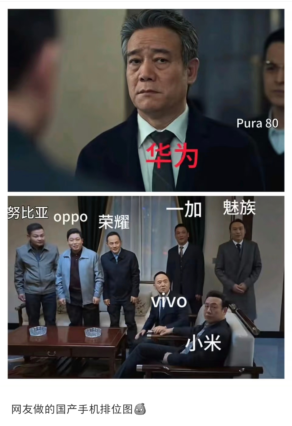 网友做的国产手机排位图，认可么[doge] ​​​
