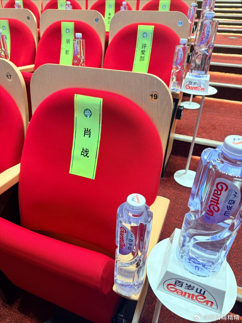 白玉兰红毯座位肖战第一排，胡歌在第二排 