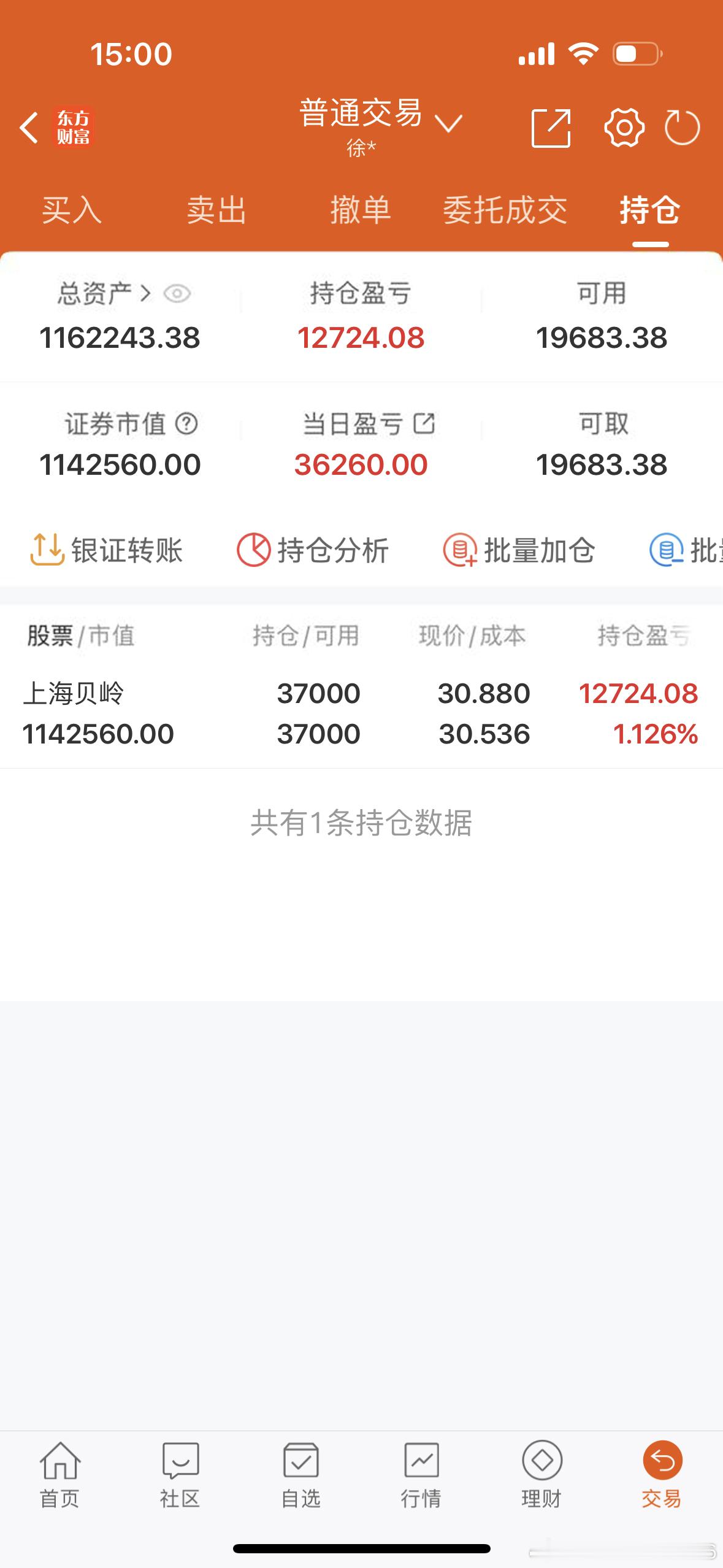炒股养家记6月29日收盘纳入60w本金挑战一年翻5倍，到三百万！    （第  