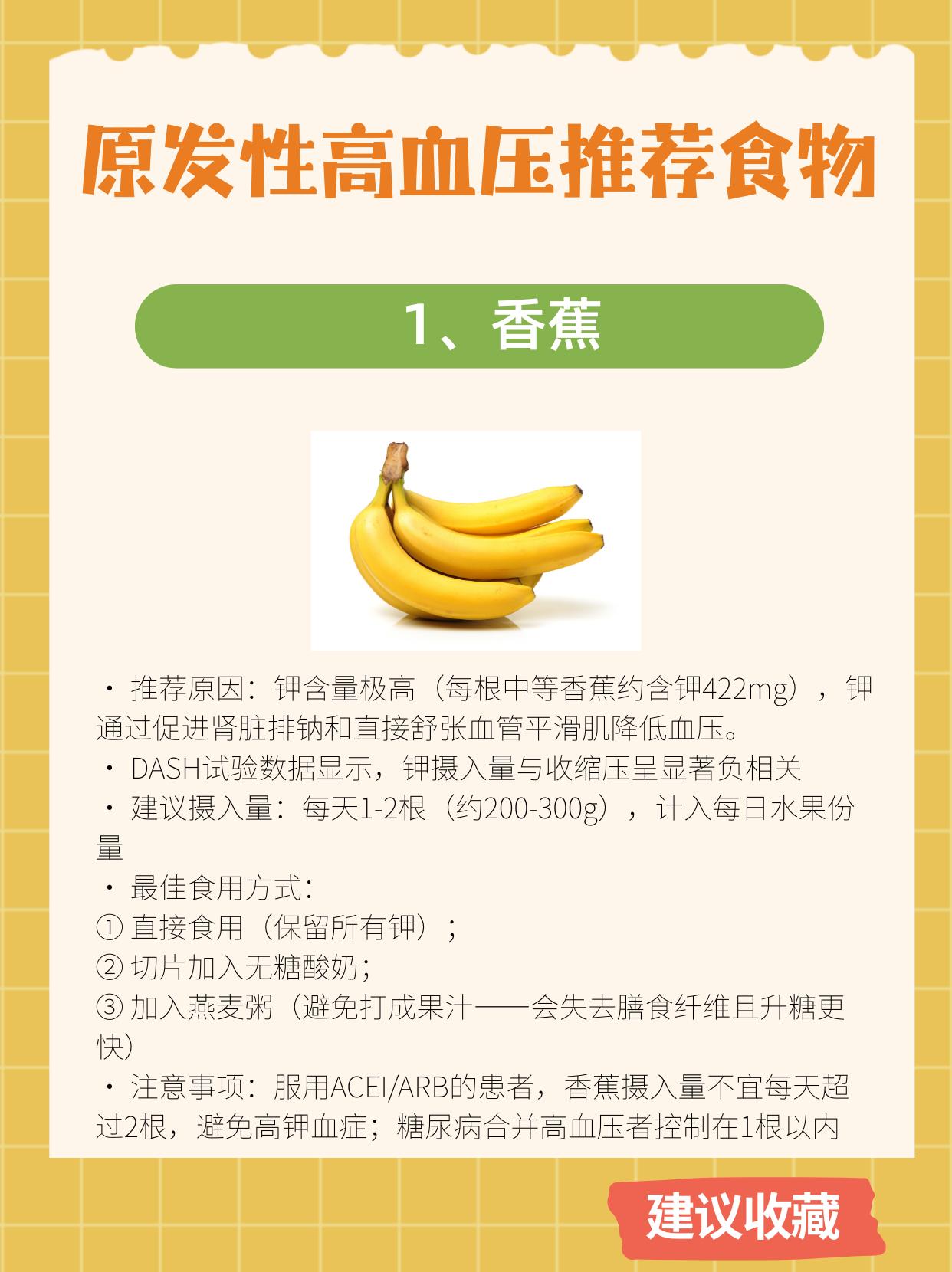 适合原发性高血压的8类食物
DASH饮食（Dietary Approaches 