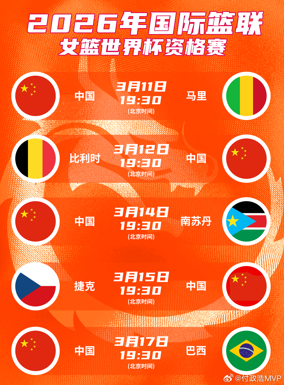 中国女篮世界杯资格赛名单确定 中国女篮参加世界杯资格赛的12人大名单正式公布，分