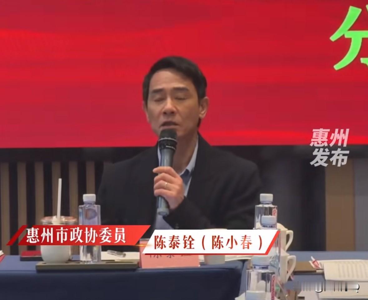 陈小春以惠州政委身份参加惠州两会，并为家乡的发展建设提出建议。我知道陈小春是惠州