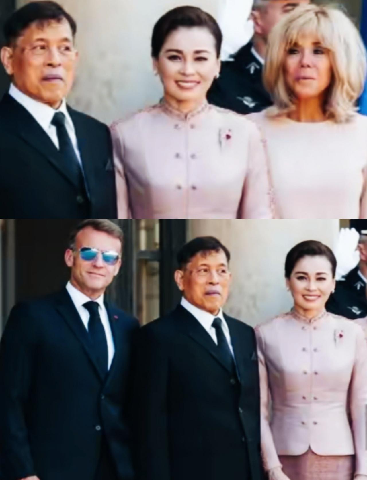 泰国国王的表情和眼神看起来是不是特点十足啊？
泰国国王这么特别的眼神在看什么呢？