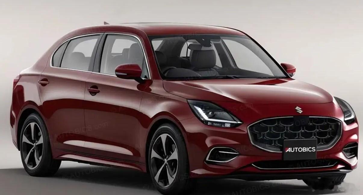 近日，#全新一代铃木Dzire# 预告图曝光，新车基于新一代雨燕打造，预计在11