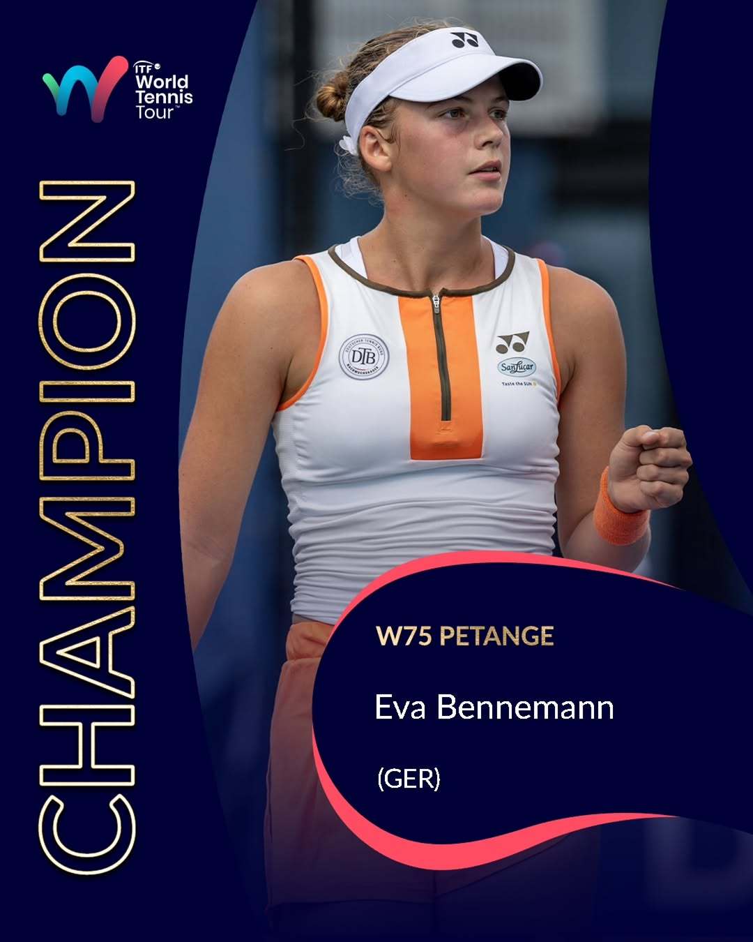 埃娃·贝内曼在W75佩唐日站赢得其职业生涯最大级别冠军🏆这位18岁的德国选手在