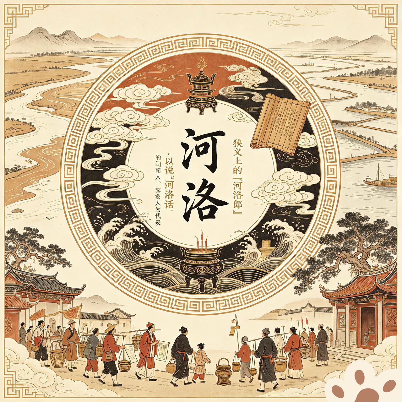 为什么“河洛郎”，一般指的是客家人和闽南人？那是因为，“河图洛书”涎生的地方，就