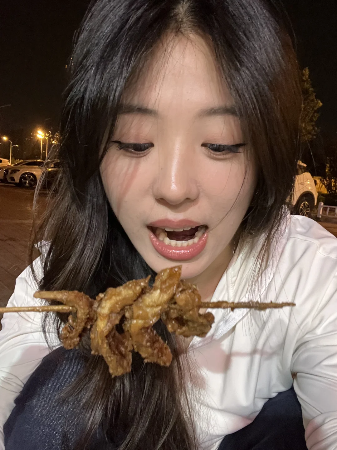 带妆10小时后的妆面！