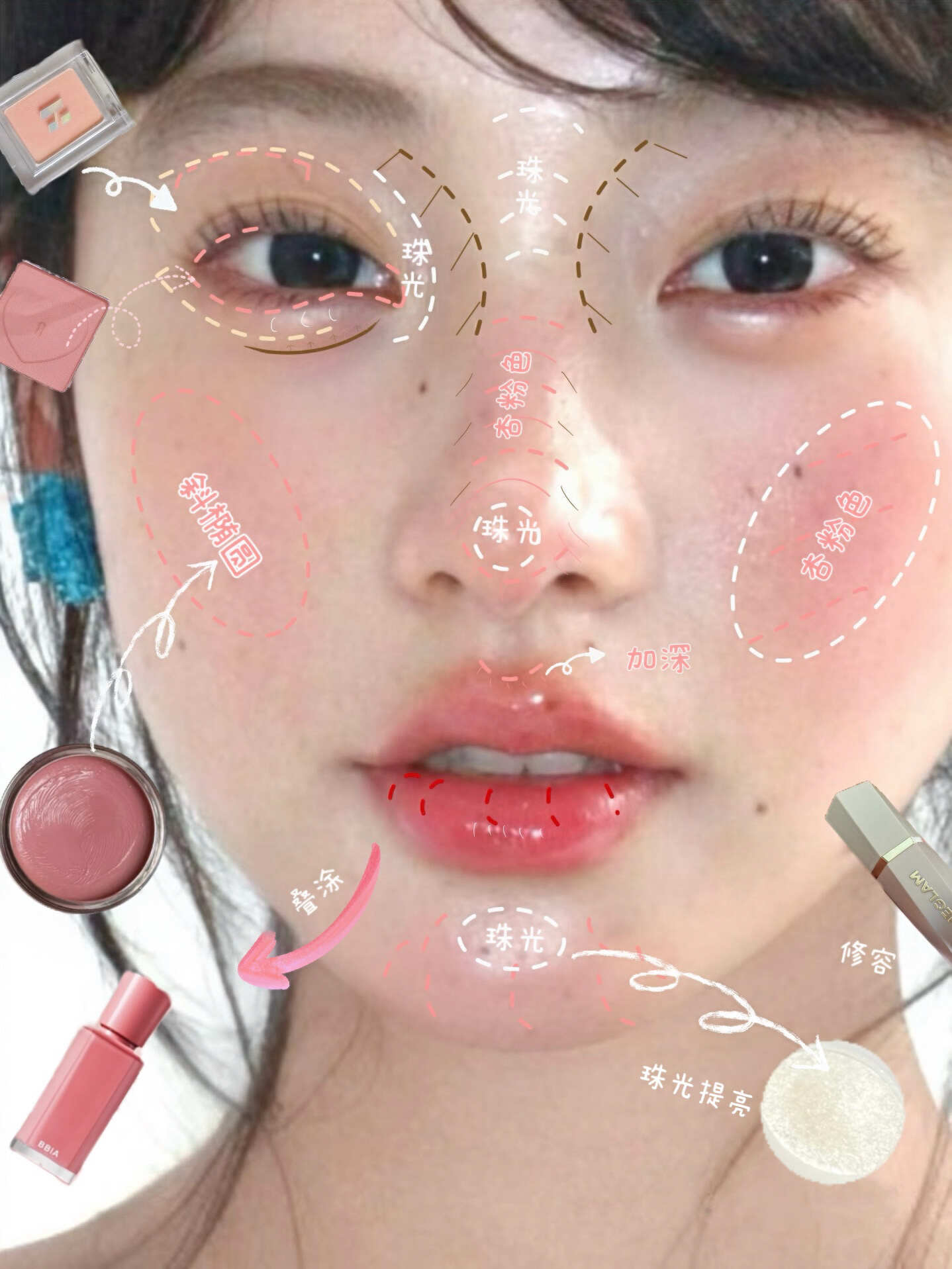 妆容分析图解｜韩杂清透感芭乐水感氛围妆超会买指南 100件美丽必修清单