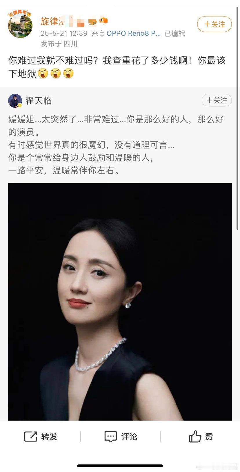 翟天临这事吧平时可以随便骂，但是在人家悼文下面骂给自己引流还沾沾自喜是不是有点没