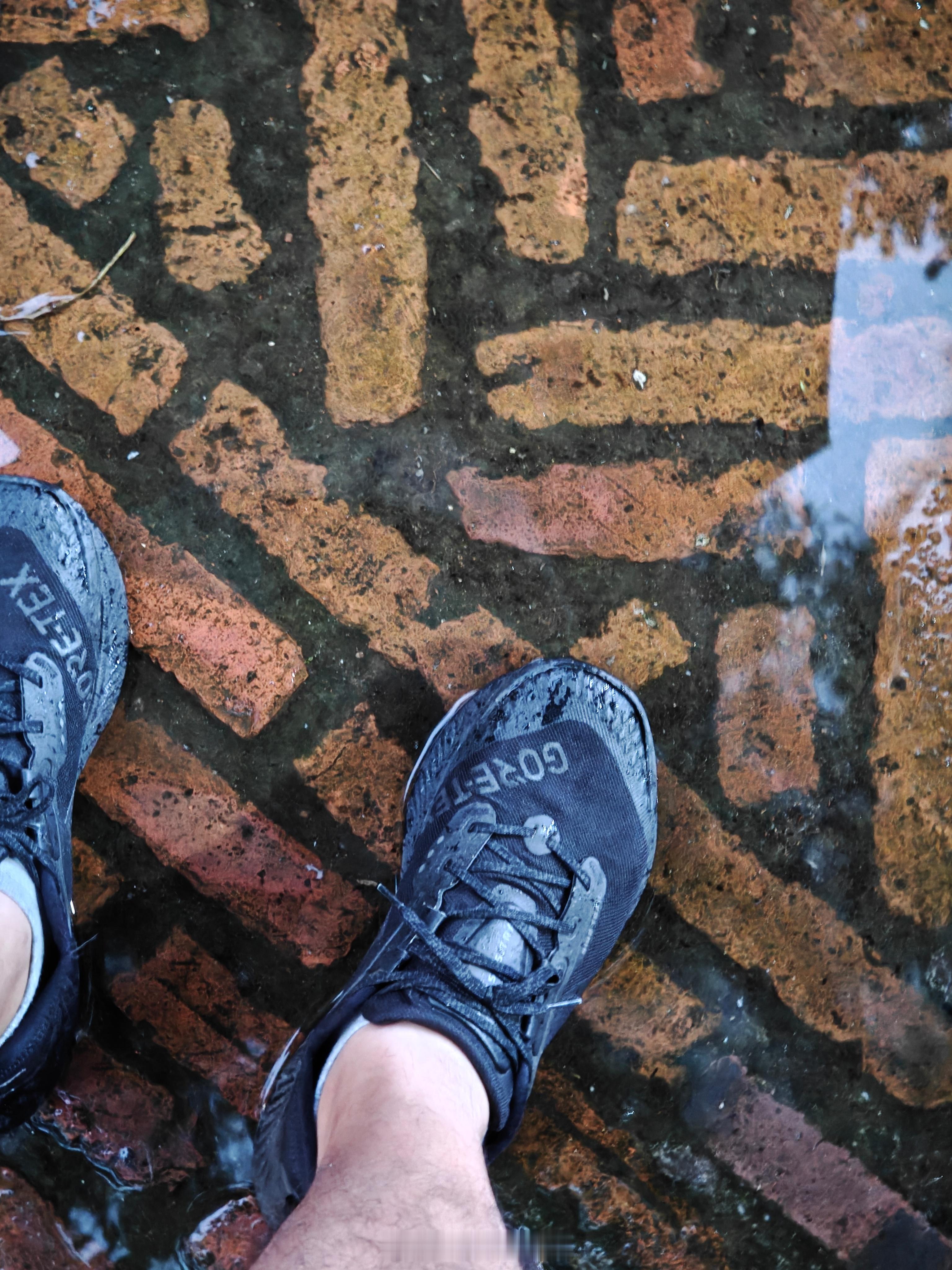 广州又是暴雨，还好看了天气预报，早上出门果断穿了 GORE-TEX 鞋… ​​​