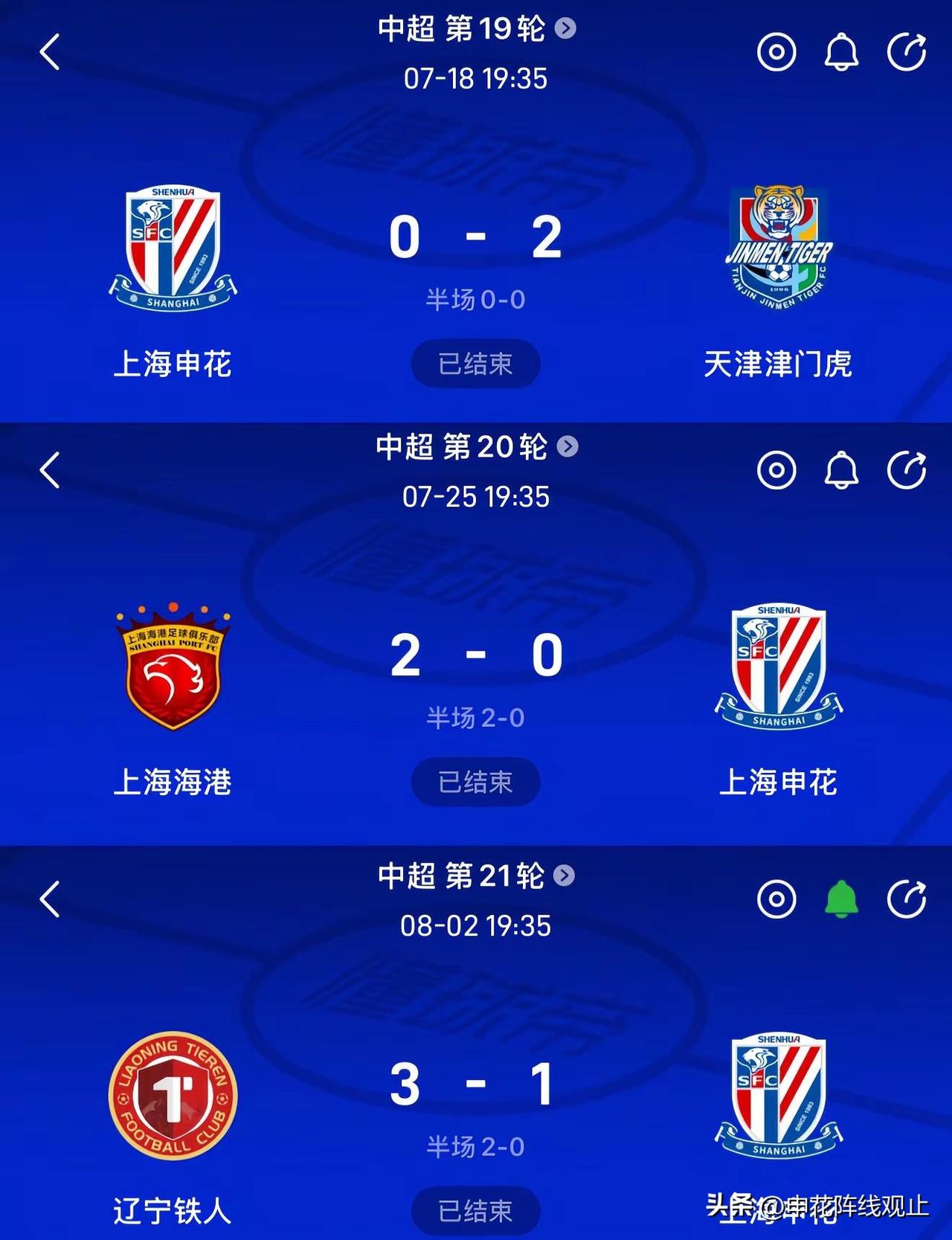 三连败+教练下课笼罩着球队但我相信我们一定可以保级的，对吗？明年一定会有上海德比
