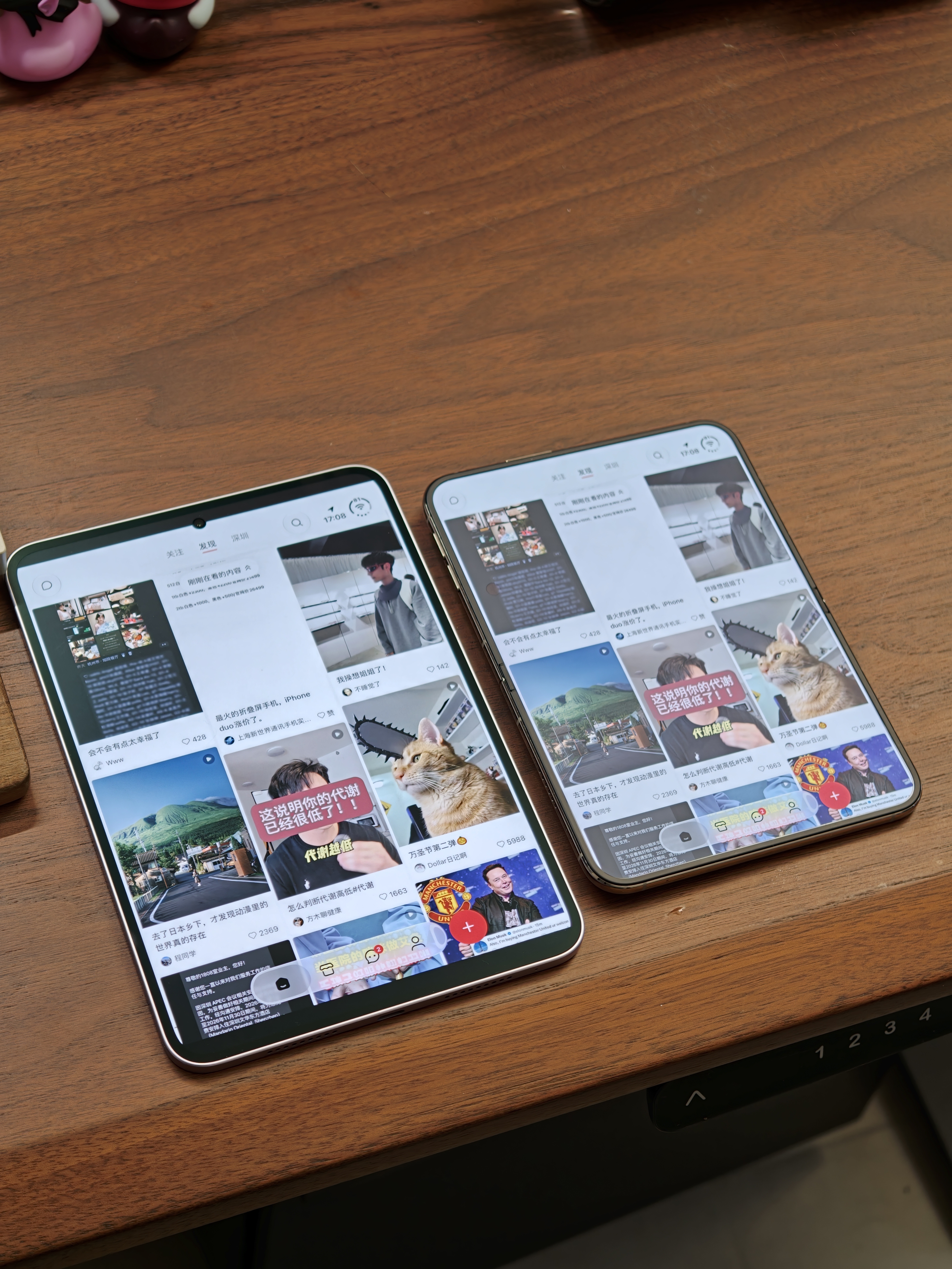 OPPO Pad mini 柔光屏 对比iPhone Duo 显示同一张图片我本
