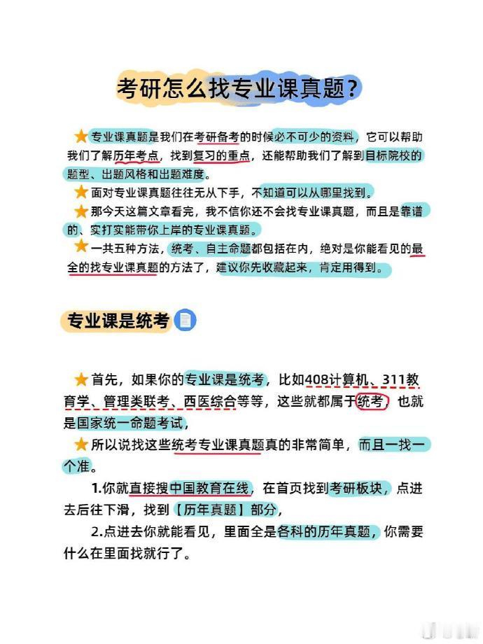 考研怎么找专业课真题？[思考]考研 26考研 ​​​