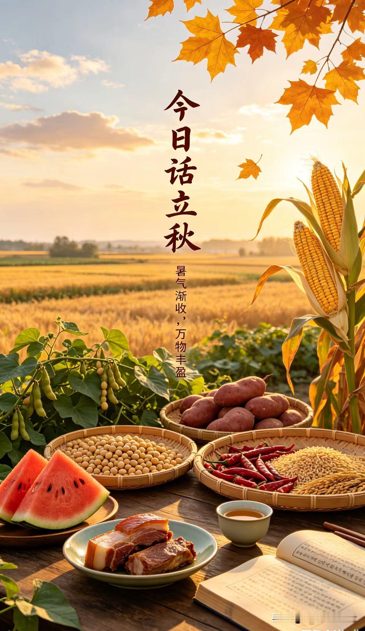 今日话立秋
一阵清风掠过枝头，暑气悄然收敛，时节悄然迈入立秋。立秋不是即刻转凉，