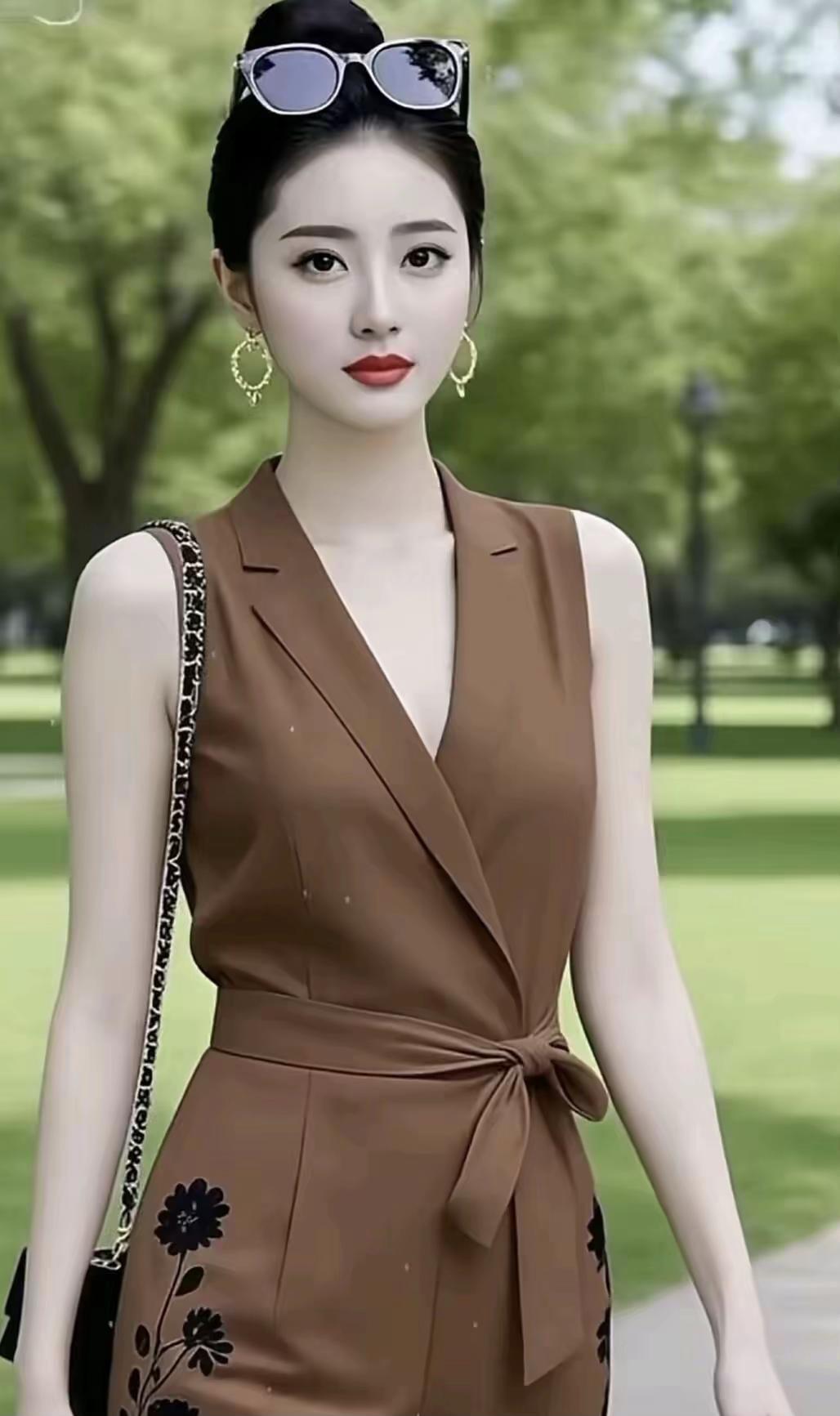 美女公园随拍照