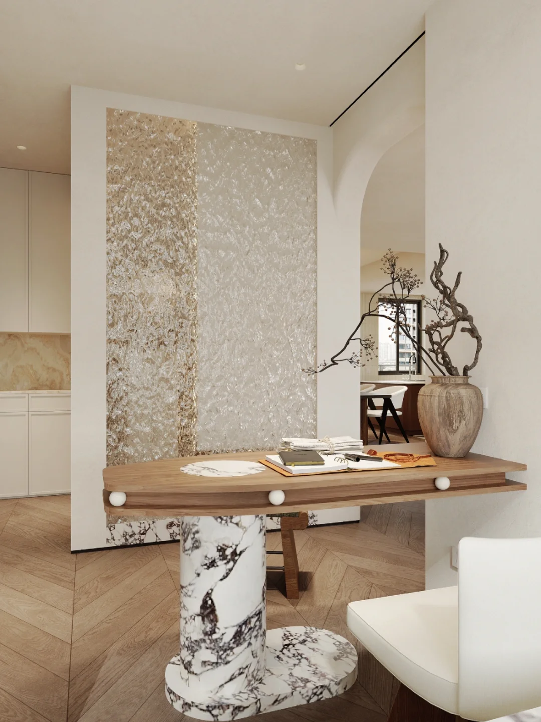 洄游动线到底有多爽？？入户玄关一秒变书房