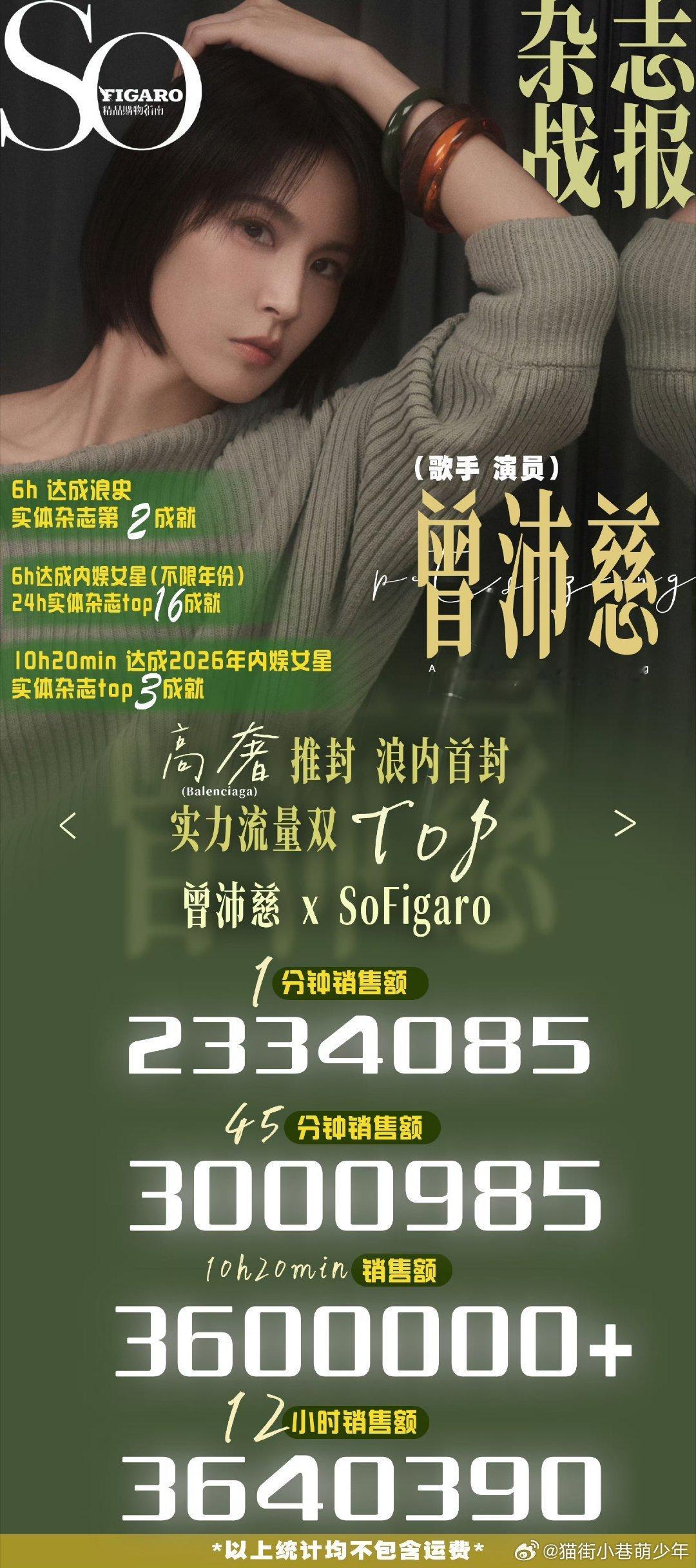 曾沛慈浪姐杂志首封在历代浪姐中是一个什么水平，和陈丽君相比呢？谁销量更好，陈丽君