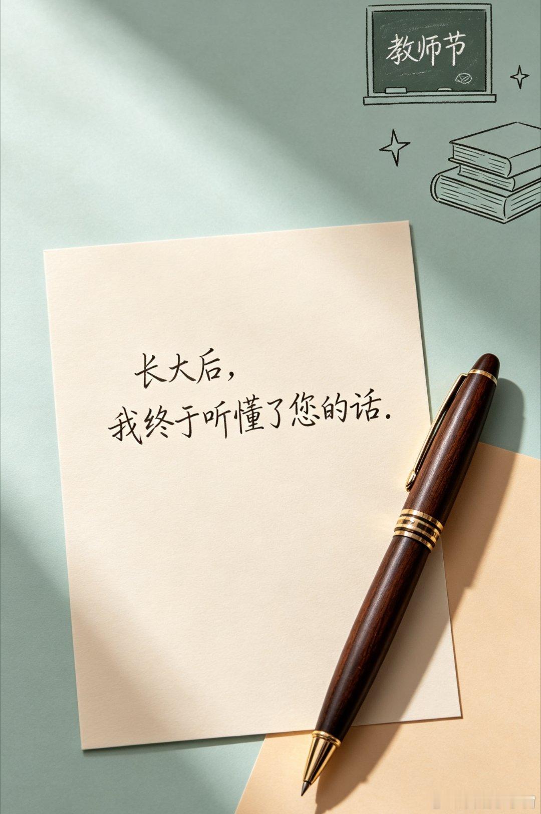 长大后我懂了老师的话老师谢谢你大学生喜爱内容共创计划开学季 长大后才懂，老师的话