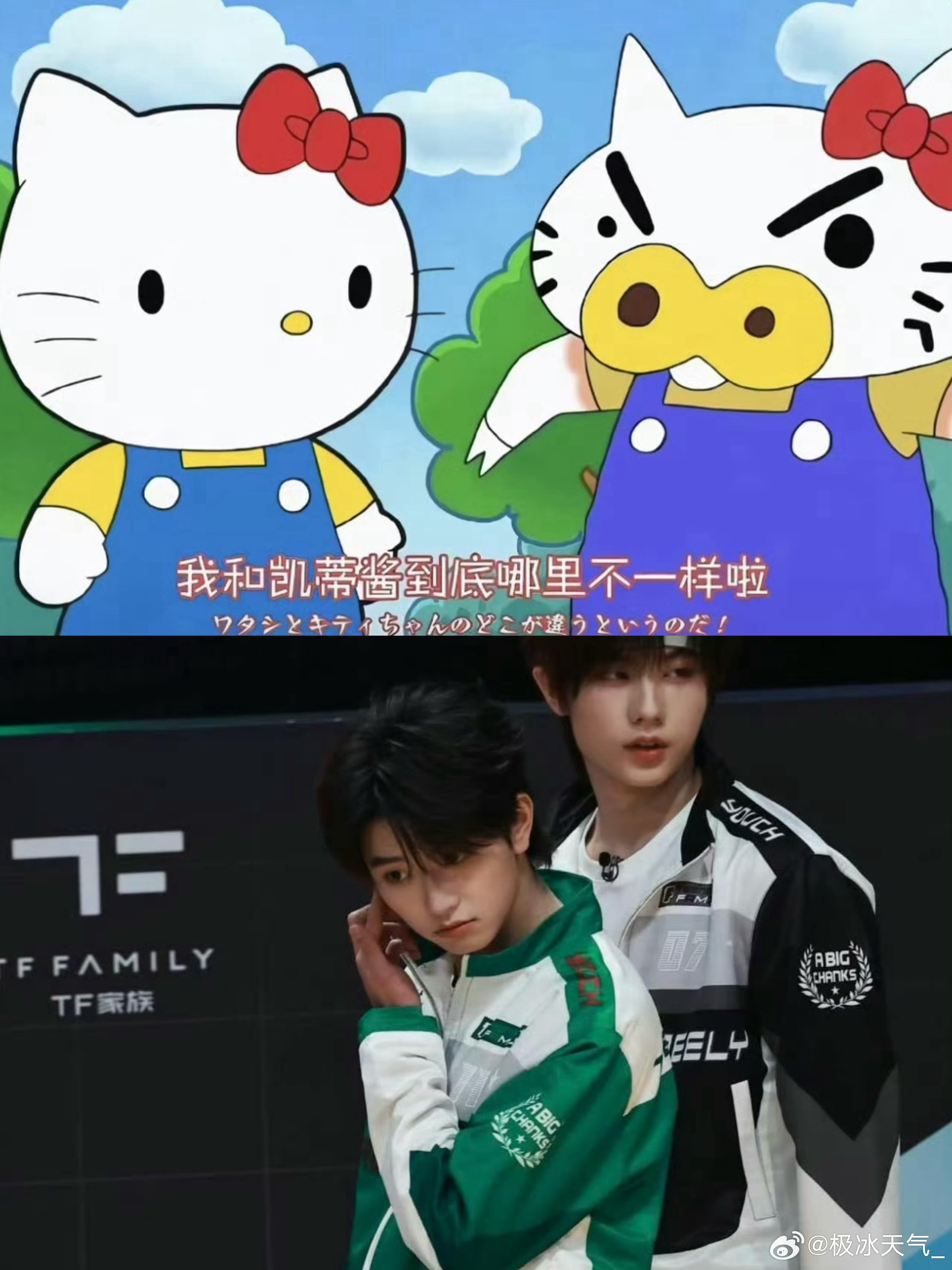 就 我突然发现这个又“我和Kitty酱有什么不同”了去年说黑队队服好看，今年说绿