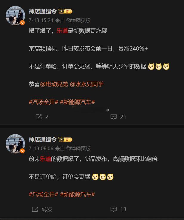 恭喜蔚来，苦尽甘来看看图，隔壁之前发消息说数据爆了今天的数据也很好看，预计周末数