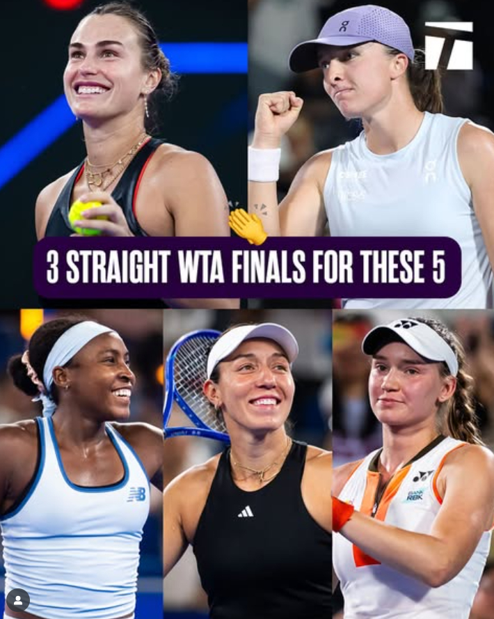 这是2003年设立小组赛以来第一次有五人连续三年入围总决赛（萨巴伦卡、斯瓦泰克、