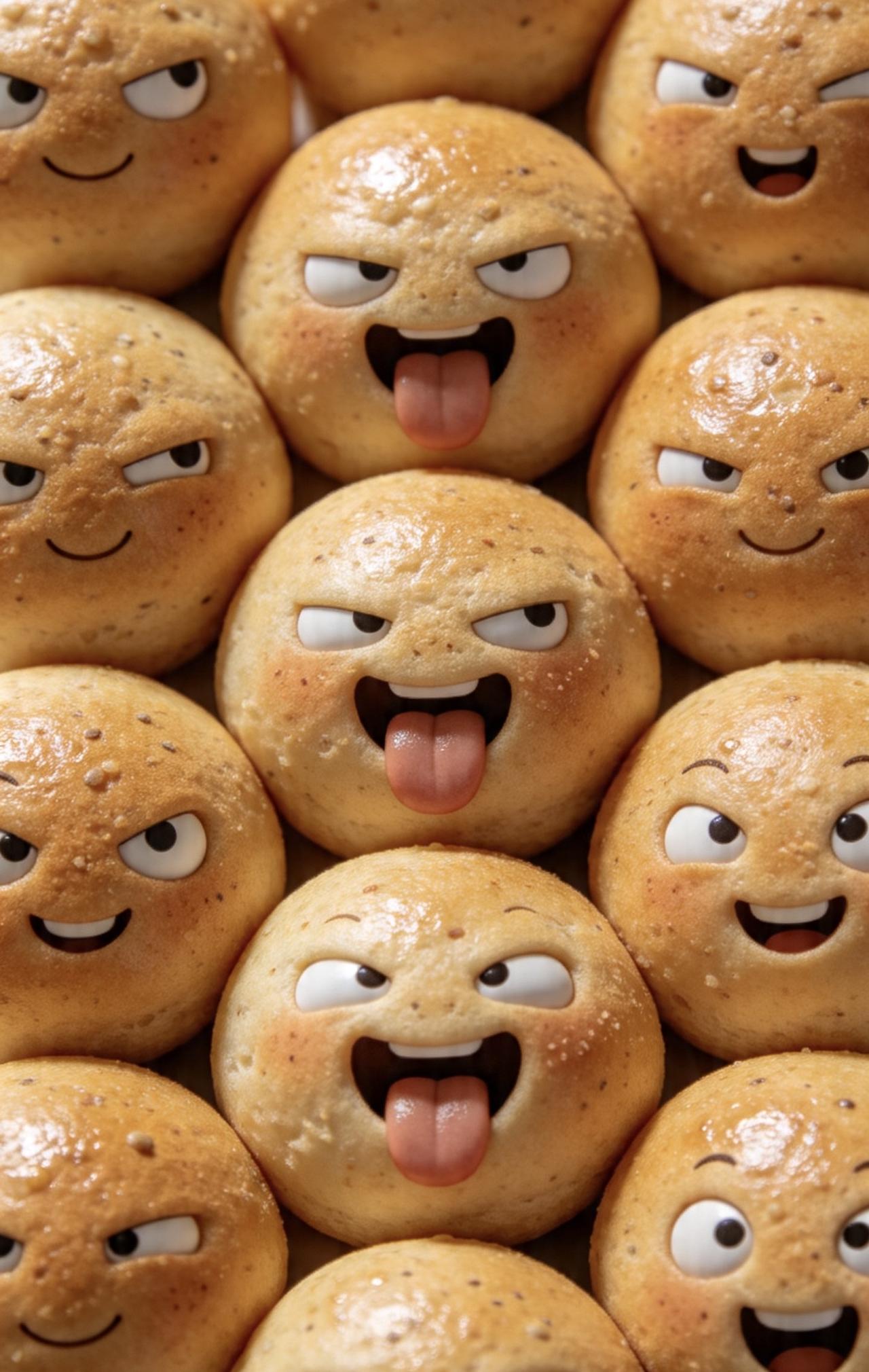 精美壁纸（711）🌈
📝画面满满当当全被麻薯占满，十几个麻薯无缝挤在一起，紧