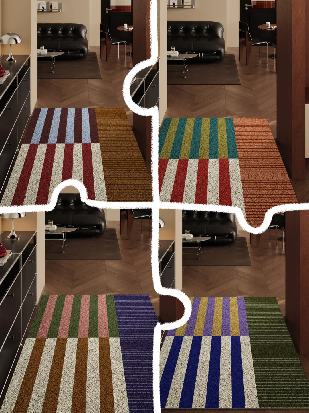 柯布西耶配色！中古控狂喜的入户地垫合集✨